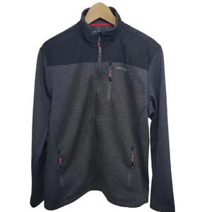 Orvis Black Gray Full Zip Lightweight  Jacket Medium